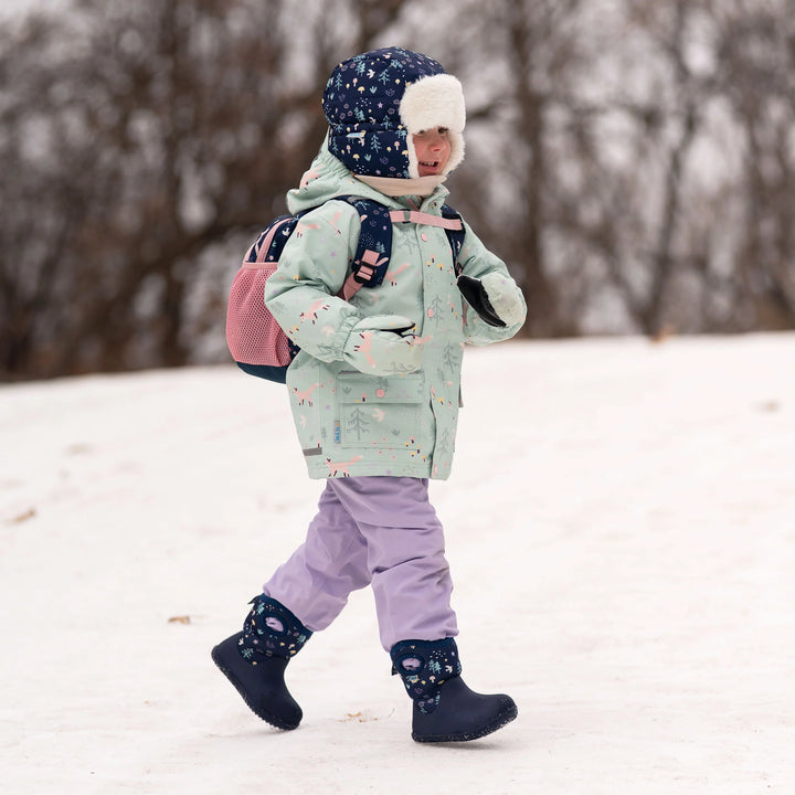 >Jan &amp; Jul Kids Toasty-Dry Trapper Winter Hat s- Navy Forest