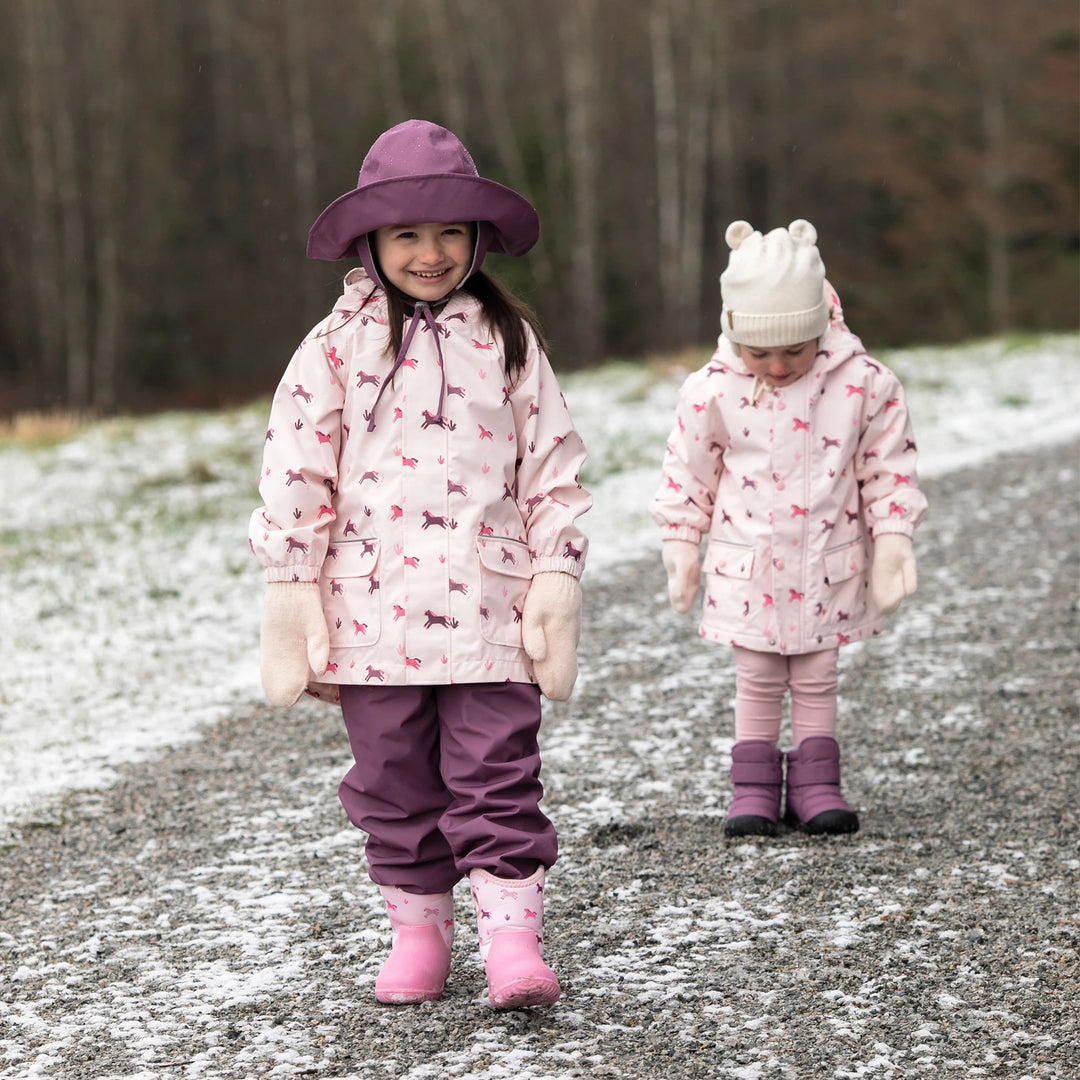 >Jan &amp; Jul Kids Shell/Puddle-Dry Waterproof Jacket - Pink Ponies