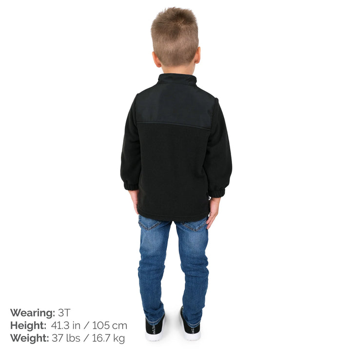 >Jan &amp; Jul Kids Fleece Collared Jacket - Black