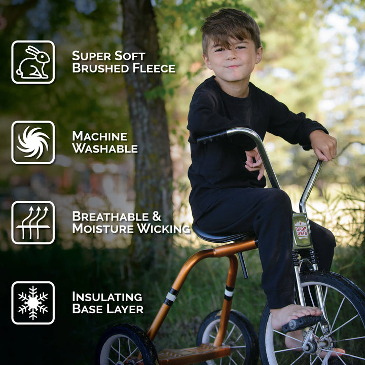 >Jan &amp; Jul Kids Base Layer Pants - Black