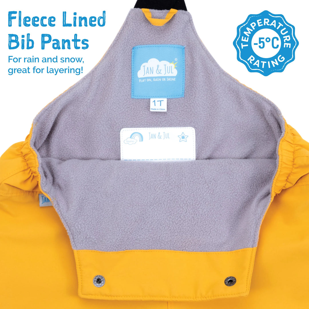 >Jan &amp; Jul Kids Fleece Lined Rain Overalls - Lavender