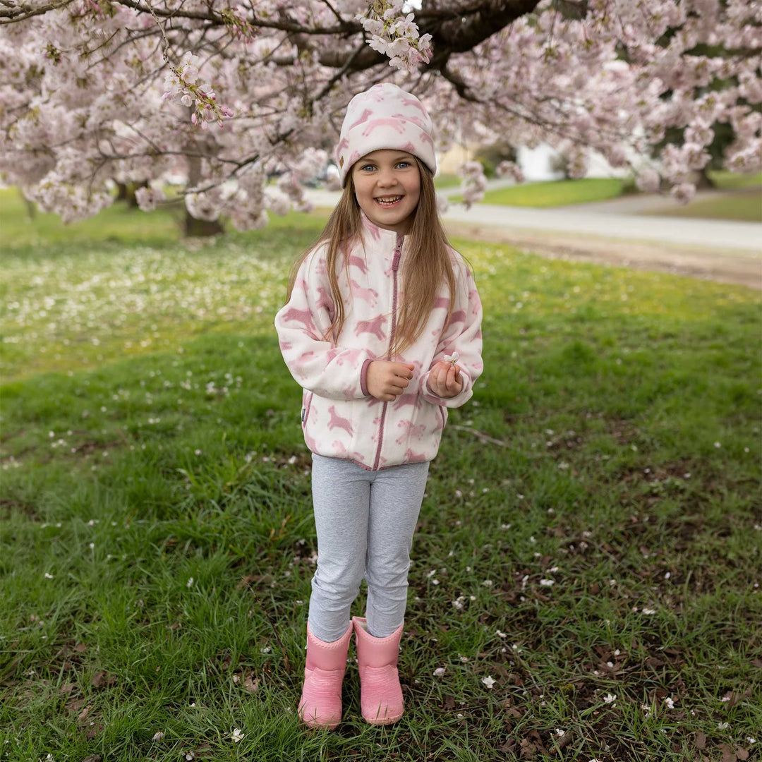 >Jan &amp; Jul Kids Cozy Fleece Jacket - Pink Ponies