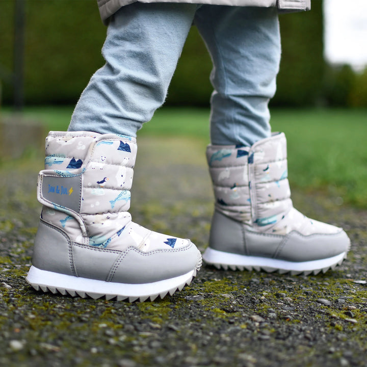 >Jan &amp; Jul Kids Toasty-Dry Tall Puffy Winter Boots - Polar Pals