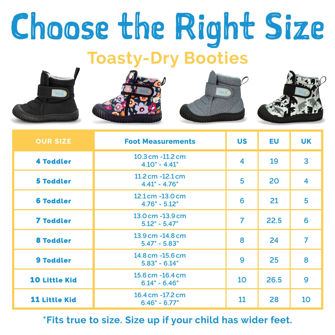 >Jan &amp; Jul Kids Toasty-Dry Insulated Ankle Boots - Prairie Flowers
