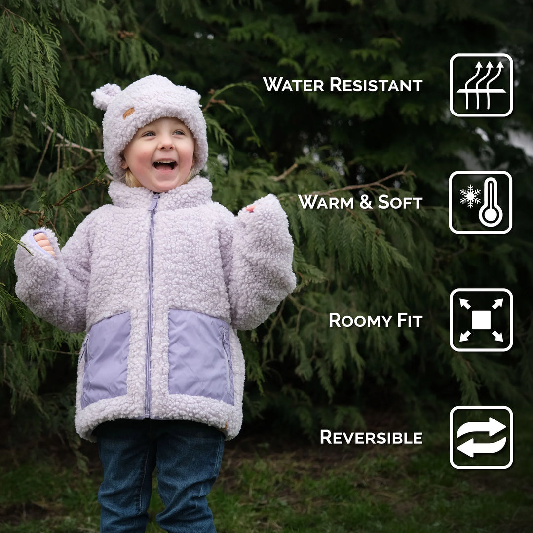 >Jan &amp; Jul Kids Reversible Fleece Jacket - Lavender