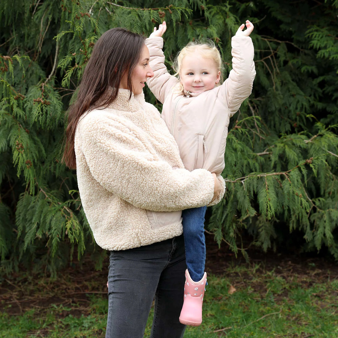 >Jan &amp; Jul Kids/Women Reversible Fleece Jacket - Oatmeal