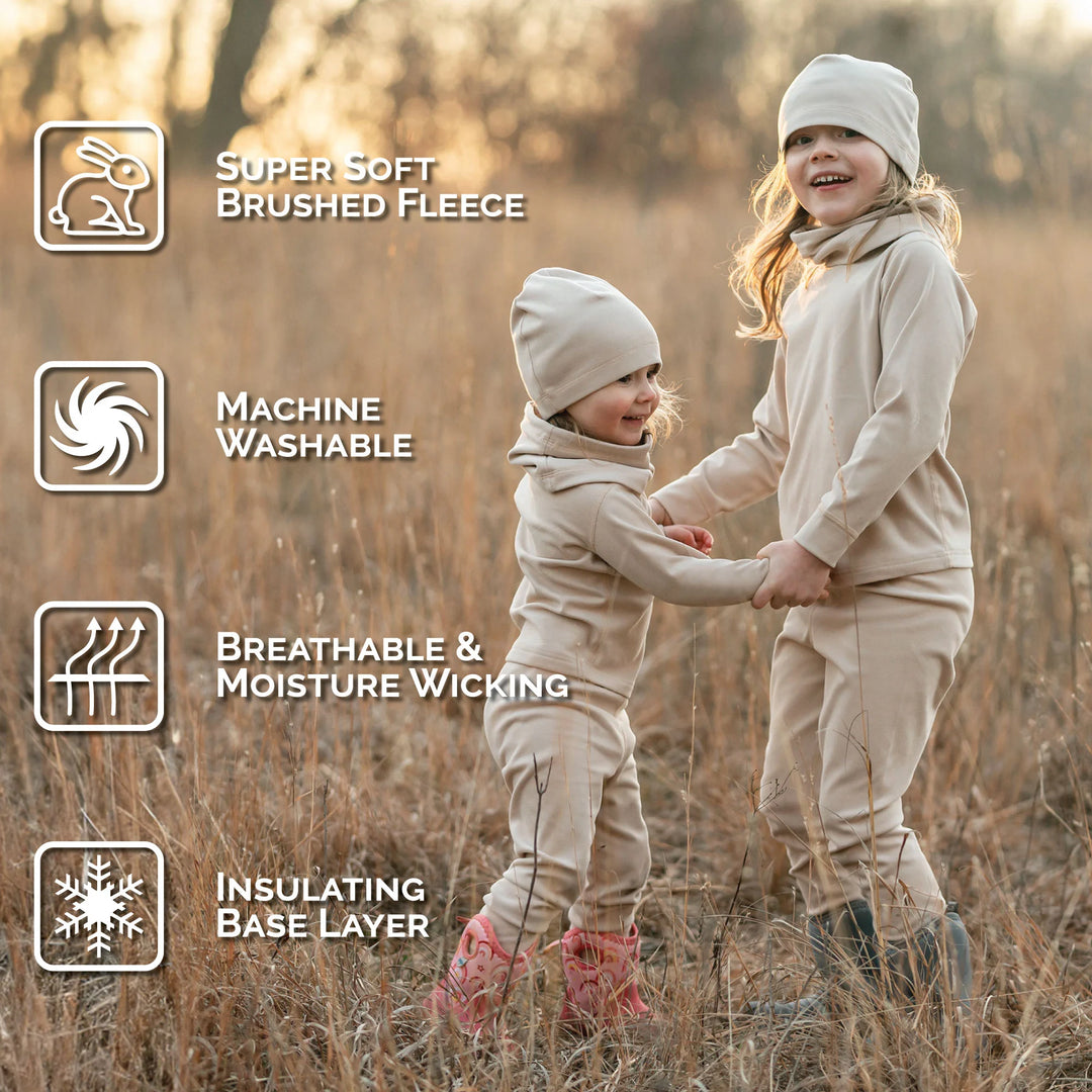 >Jan & Jul Kids Base Layer Tops - Oatmeal