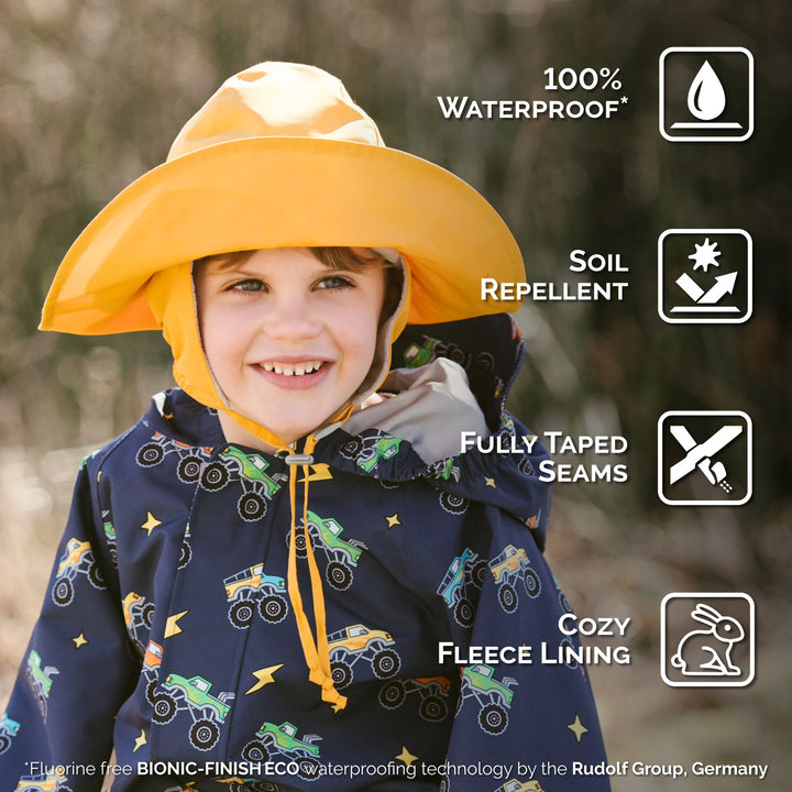 >Jan &amp; Jul Kids Waterproof Rain Hats - Yellow