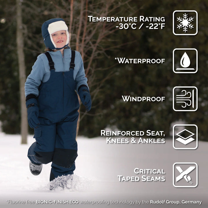>Jan &amp; Jul Kids Snow Overalls - Dark Navy