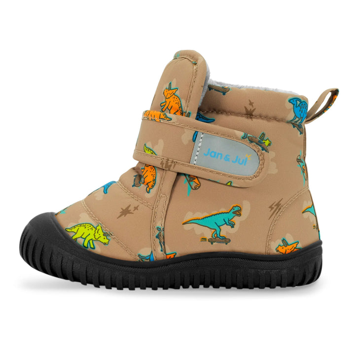 >Jan &amp; Jul Kids Toasty-Dry Insulated Ankle Boots - Skater Dinos