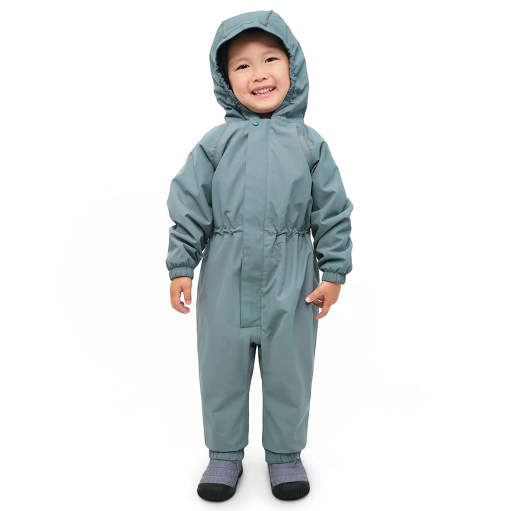 >Jan &amp; Jul Kids Fleece Lined Rain Suits - Dark Spruce