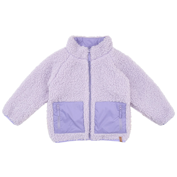 >Jan &amp; Jul Kids Reversible Fleece Jacket - Lavender