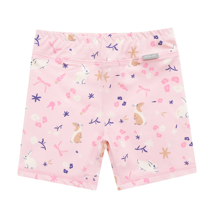 >Jan &amp; Jul Kids UV Swim Trunks - Bunny Flowers