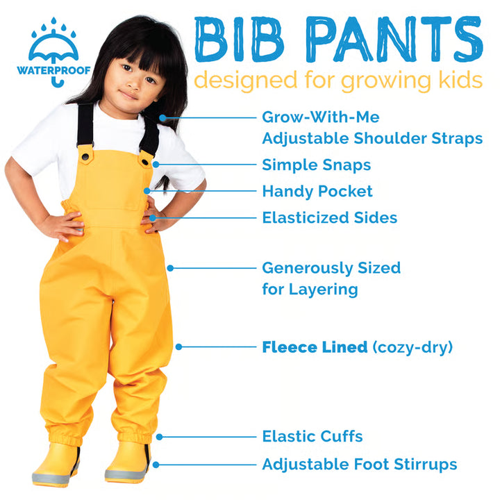 >Jan &amp; Jul Kids Fleece Lined Rain Overalls - Lavender