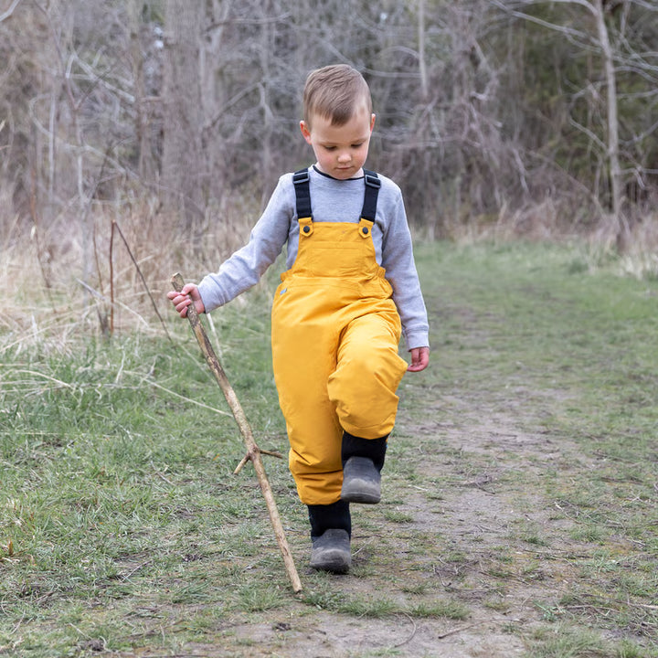 >Jan &amp; Jul Kids Fleece Lined Rain Overalls - Yellow