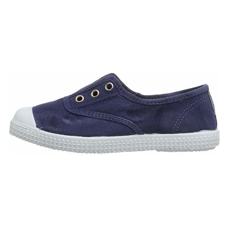 Cienta Kids Washed Navy Slip On Sneaker