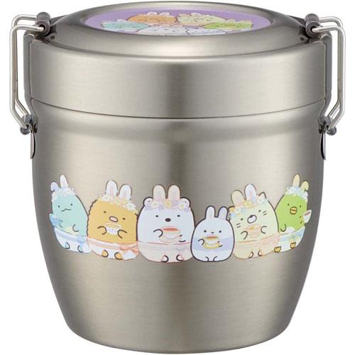 >Skater Stainless Antibacterial Thermal Lunch Box 550ml - Sumikkogurashi