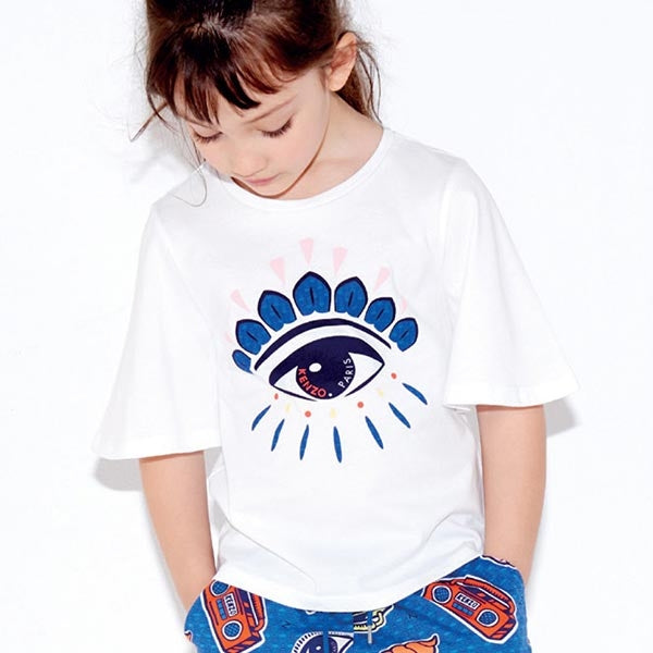 Kenzo Kids Fabiana Tee Shirt in Optic White