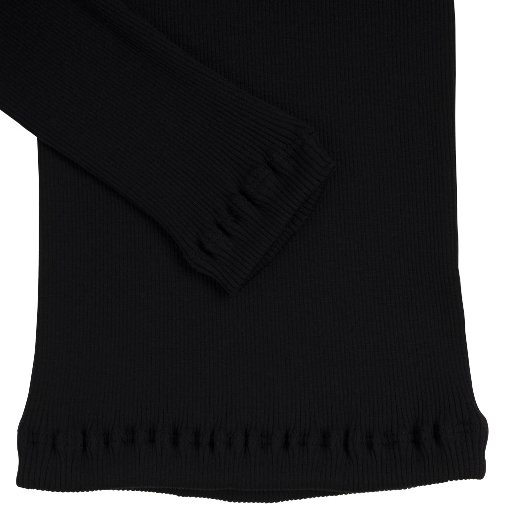 Minimalisma Women's GYM 3/4 Sleeves Seamless Silk Blouse in Black