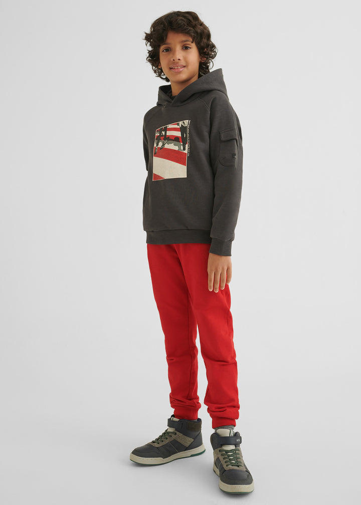 Mayoral 725-054 Kids Long Tracksuit Pants  - Goji Berry