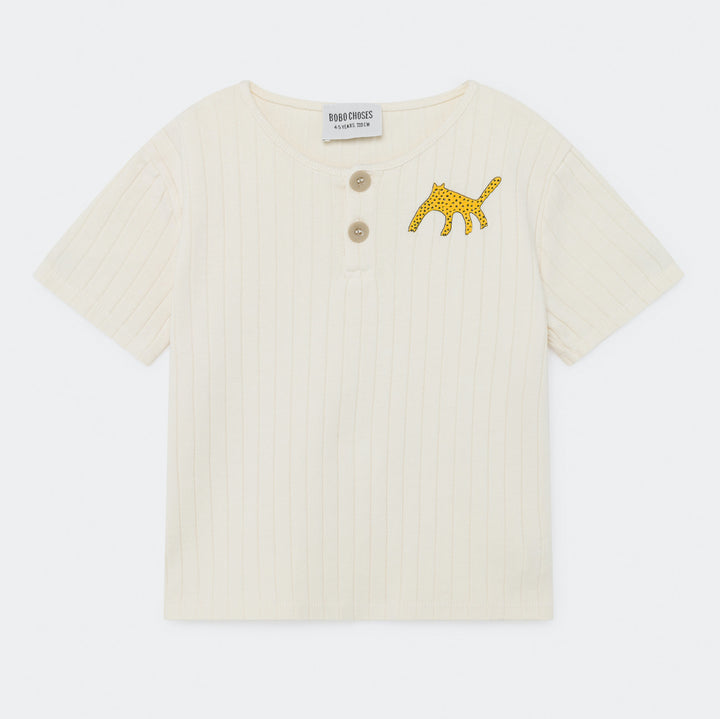 BOBO CHOSES Kids Leopard Buttoned T-Shirt