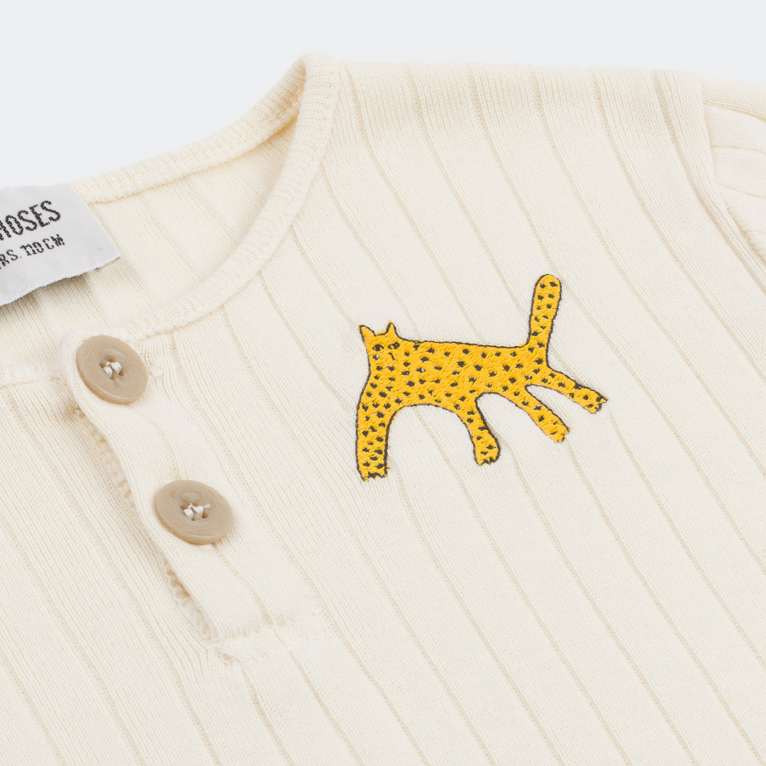 BOBO CHOSES Kids Leopard Buttoned T-Shirt