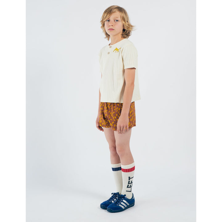 BOBO CHOSES Kids Leopard Buttoned T-Shirt