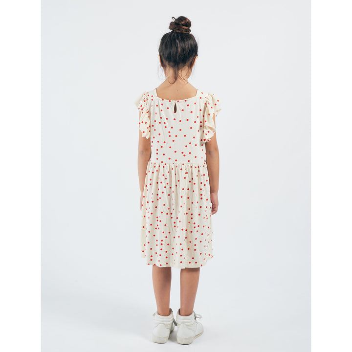 BOBO CHOSES Kids Dots Jersey Ruffle Dress 12001118