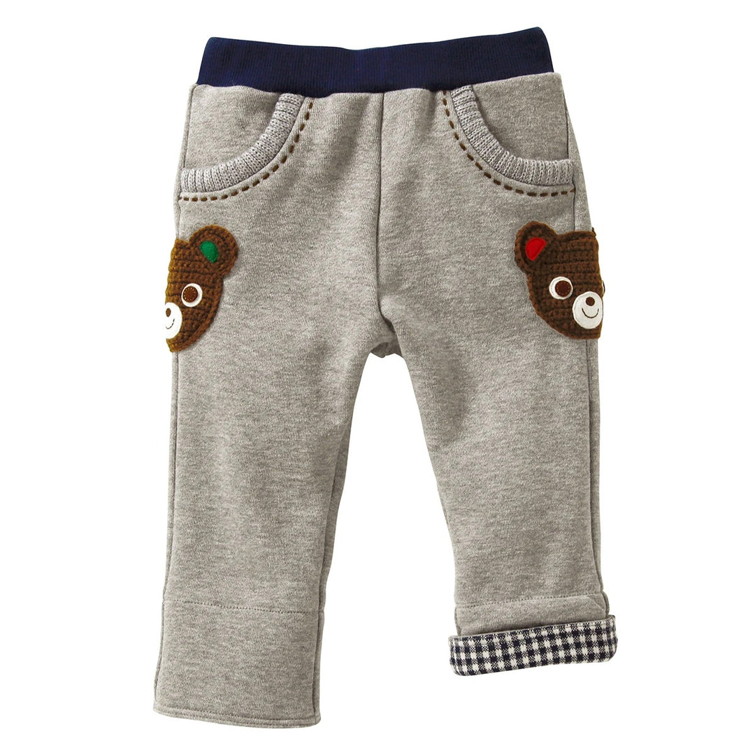 Miki House Kids Bear Sweatpants in Gray