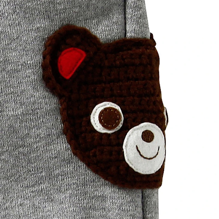 Miki House Kids Bear Sweatpants in Gray