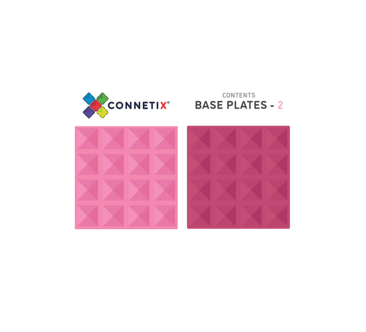 >CONNETIX Pastel Tiles - 2 Pieces Base Plate Pink & Berry Pack