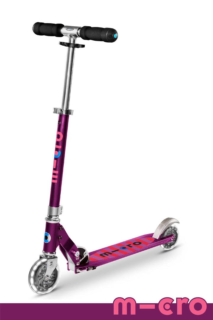 Micro Kickboard Adult / Teen Sprite LED Scooter - Purple Stripe