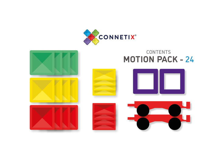 >CONNETIX Rainbow Tiles - 24 Pieces Motion Pack