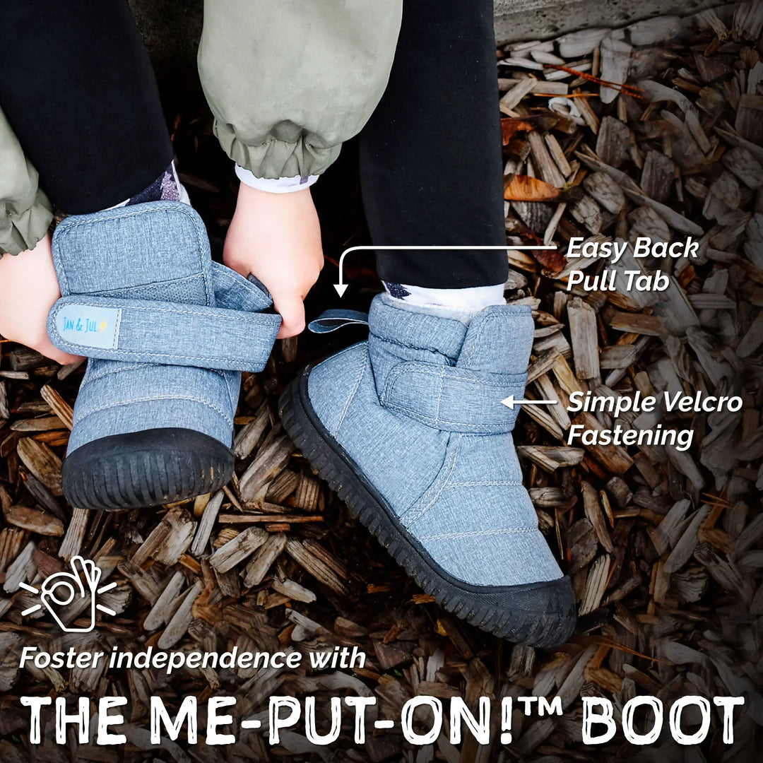 >Jan & Jul Kids Toasty-Dry Boots/Booties - Apricot Flower