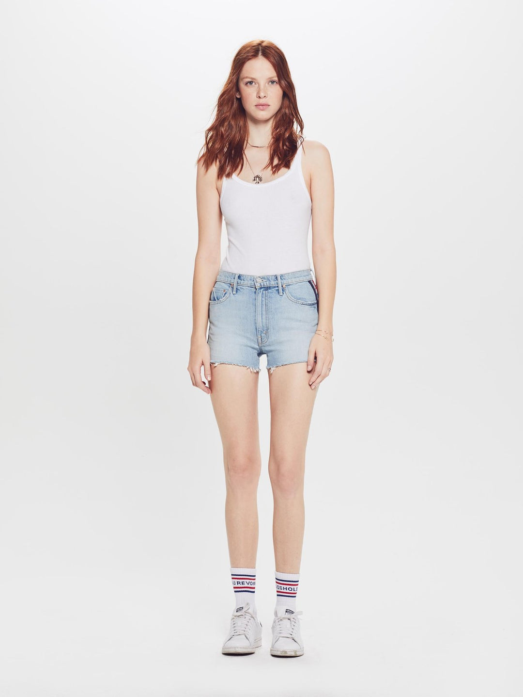 Mother Jeans Womens Easy Does It Short Thanks, Again Racer