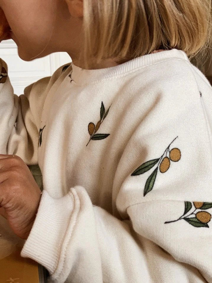 Organic Zoo Kids Sweatshirt in Olive Garden