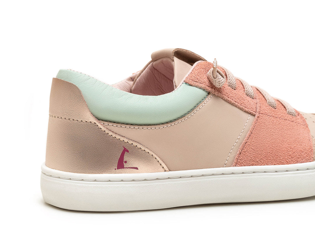 Tip Toey Joey Kids OLLIE Sneakers - Rose Smoke Suede / Yogurt