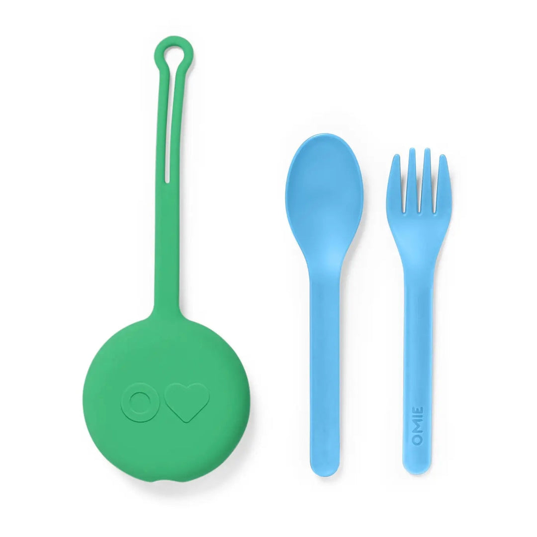 OmieBox Lunch Box Fork, Spoon + Pod Set [5-color]