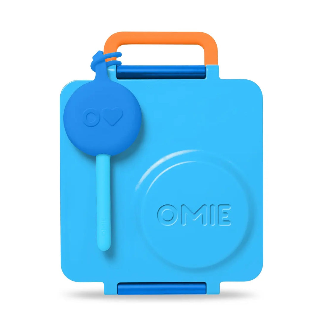 >OmieBox Lunch Box with Fork, Spoon + Pod Set (Blue Sky)