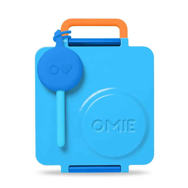 OmieBox Lunch Box with Fork, Spoon + Pod Set (Blue Sky)