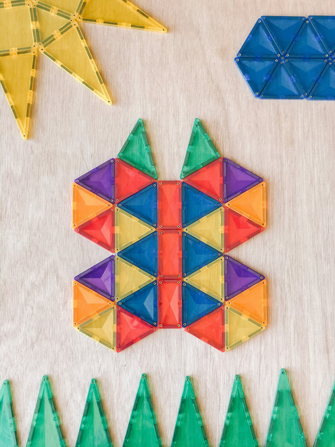 >CONNETIX Rainbow Tiles - 62 Pieces Set Starter Pack