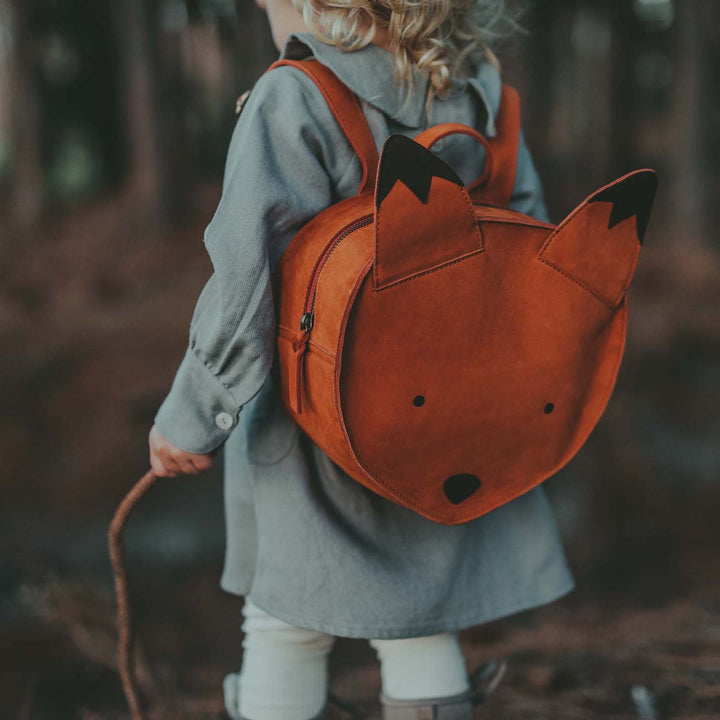 Donsje Kids KAPI Classic Leather Backpack - Fox