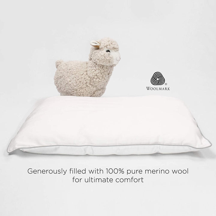 >Woolino Wool All Natural Kids Toddler Pillow - Machine Washable 14"x19"