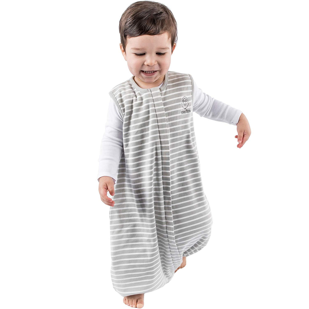 >Woolino Merino Wool 4 Season Baby Sleep Bag with FEET opening - Birch Gray