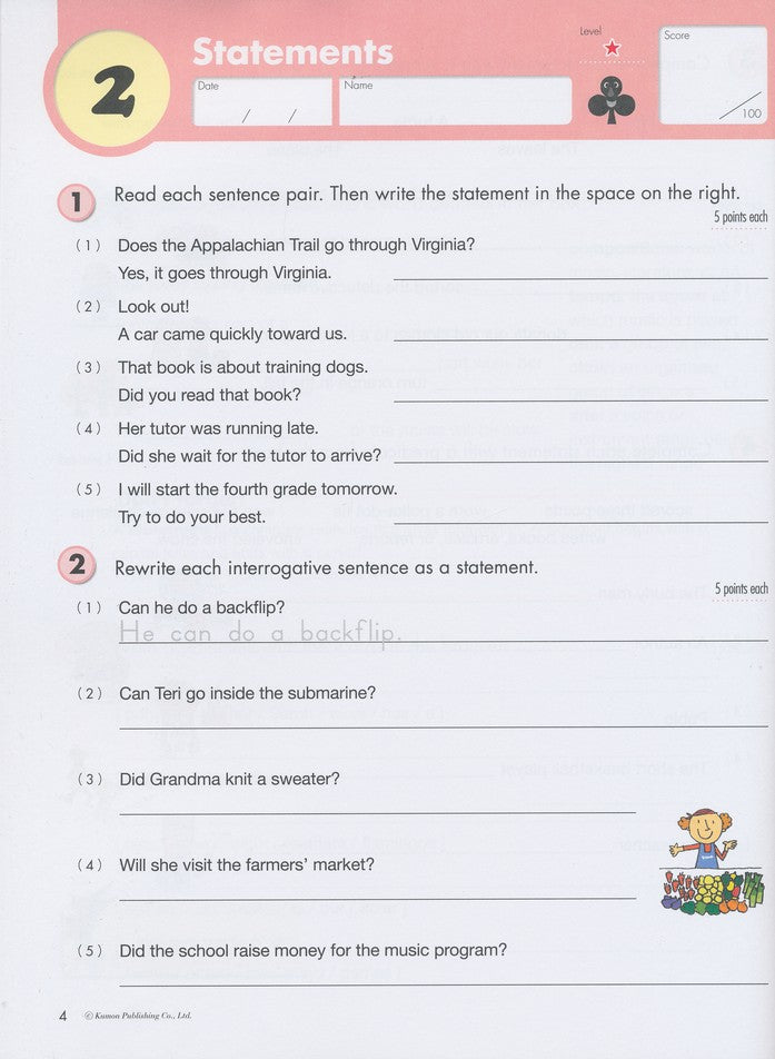 >KUMON Grade 4 Writing Age 8-12