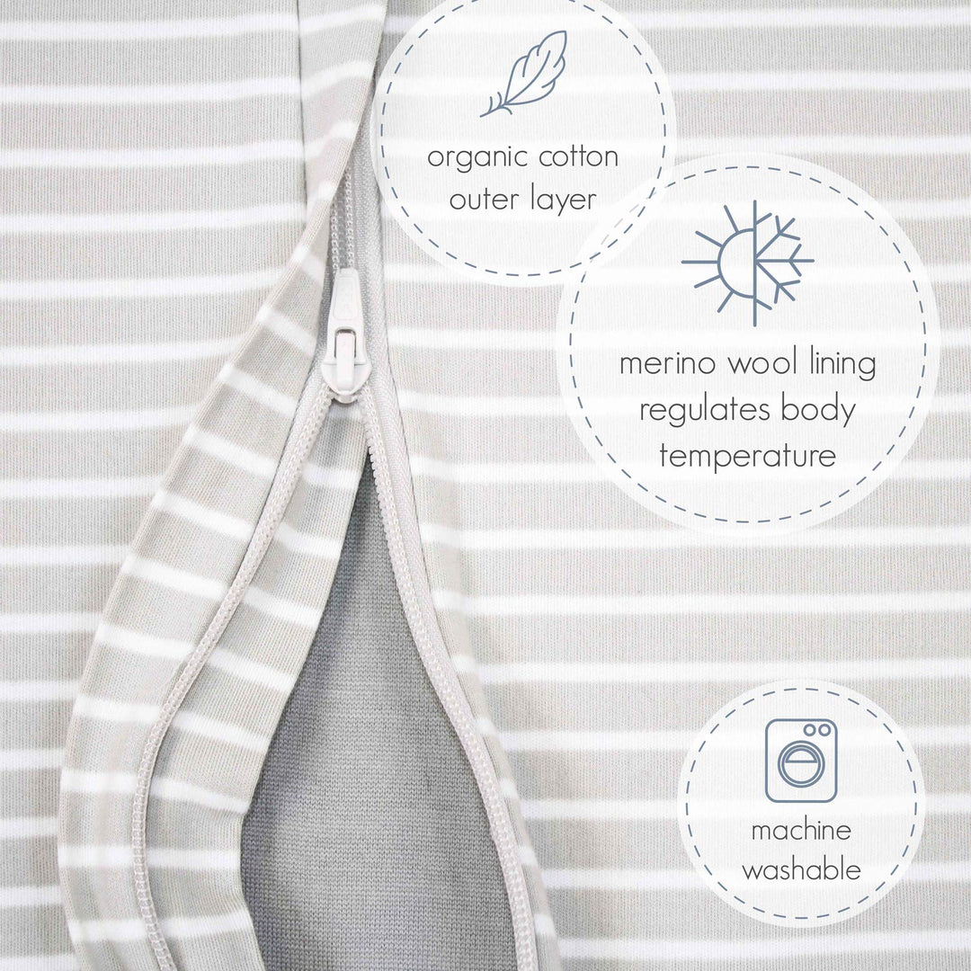 Woolino Merino Wool 4 Season Baby Sleep Bag with FEET opening in Navy Blue