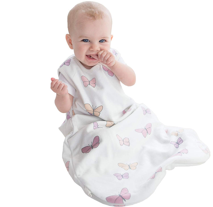 >Woolino 4 Season CLASSIC Merino Wool &amp; Organic Cotton Baby Sleep Bag - Butterfly