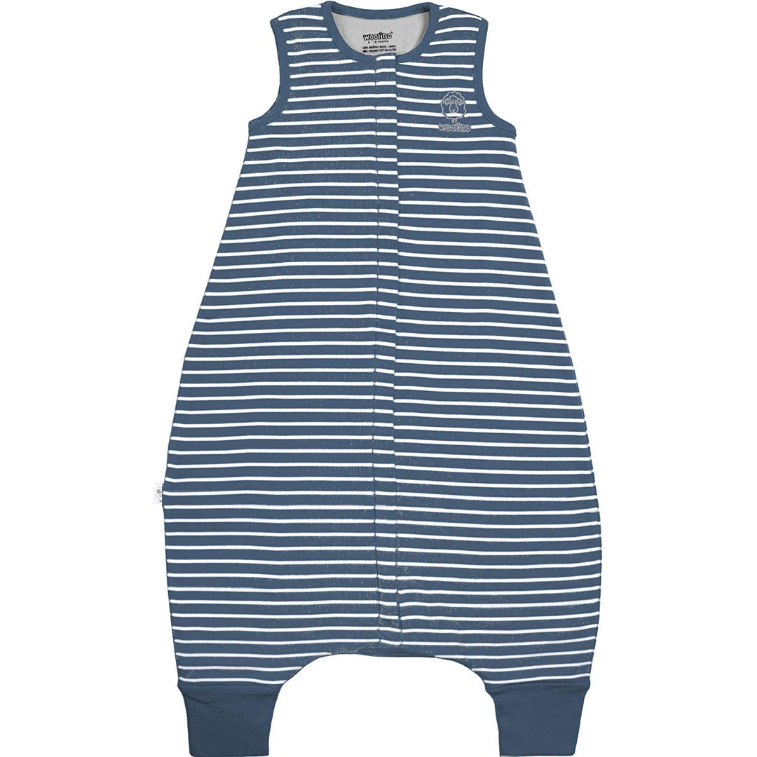 Woolino Merino Wool 4 Season Baby Sleep Bag with FEET opening in Navy Blue