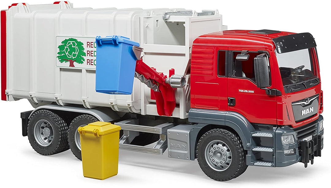 >Bruder 03761 MAN TGS Side Loading Garbage 21.3 x 7.5 x 10.1 inch