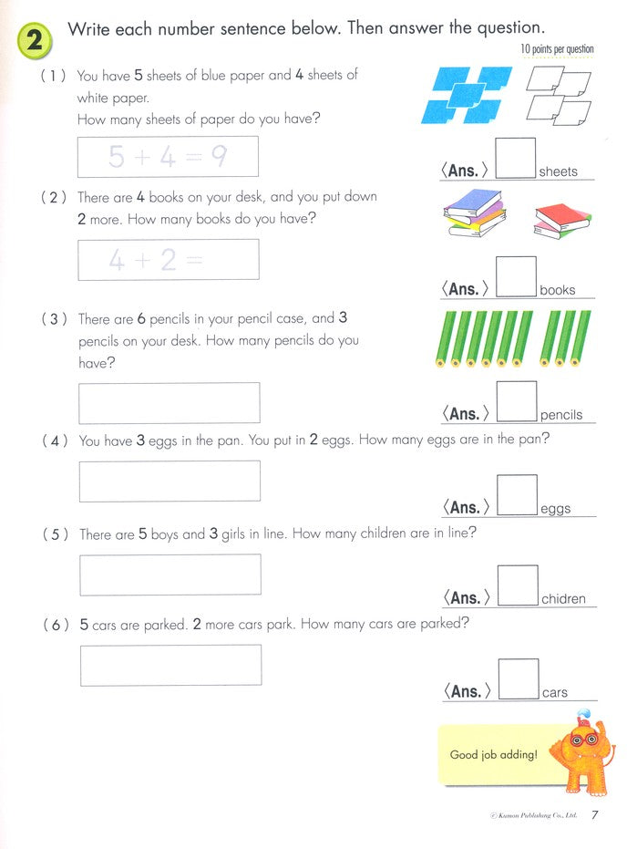 >KUMON Grade 1 Word Problems - Age 6-8